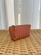 Gingham Mini Utility Pouch - Peach Sorbet