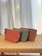 Gingham Medium Utility Pouch - Blueberry Pie