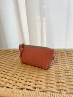 Gingham Mini Utility Pouch - Peach Sorbet