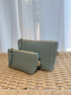 Gingham Mini Utility Pouch - Blueberry Pie