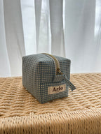 Gingham Mini Essentials Pouch - Blueberry Pie
