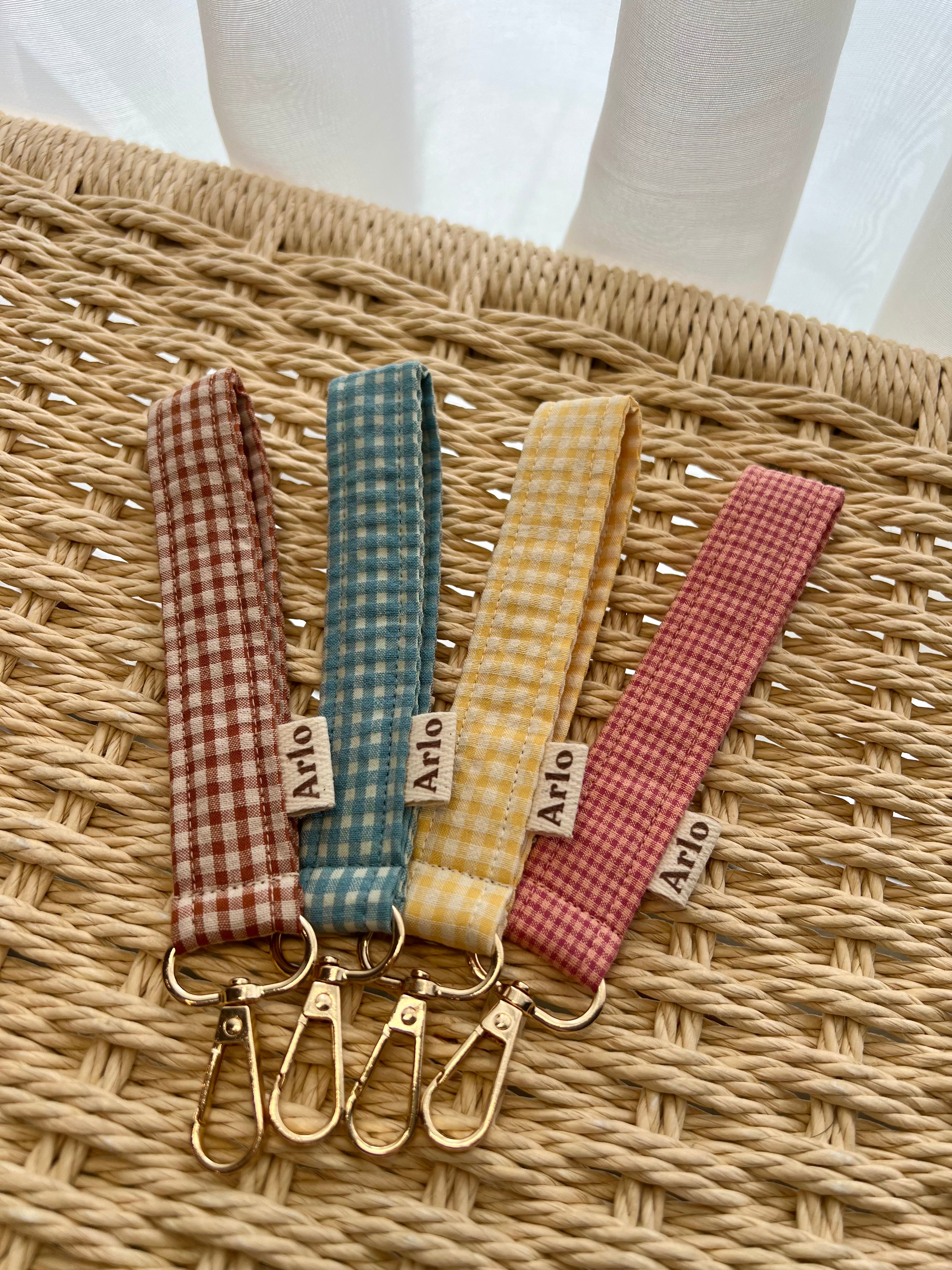 Gingham Essentials Key Fob - Blueberry Pie