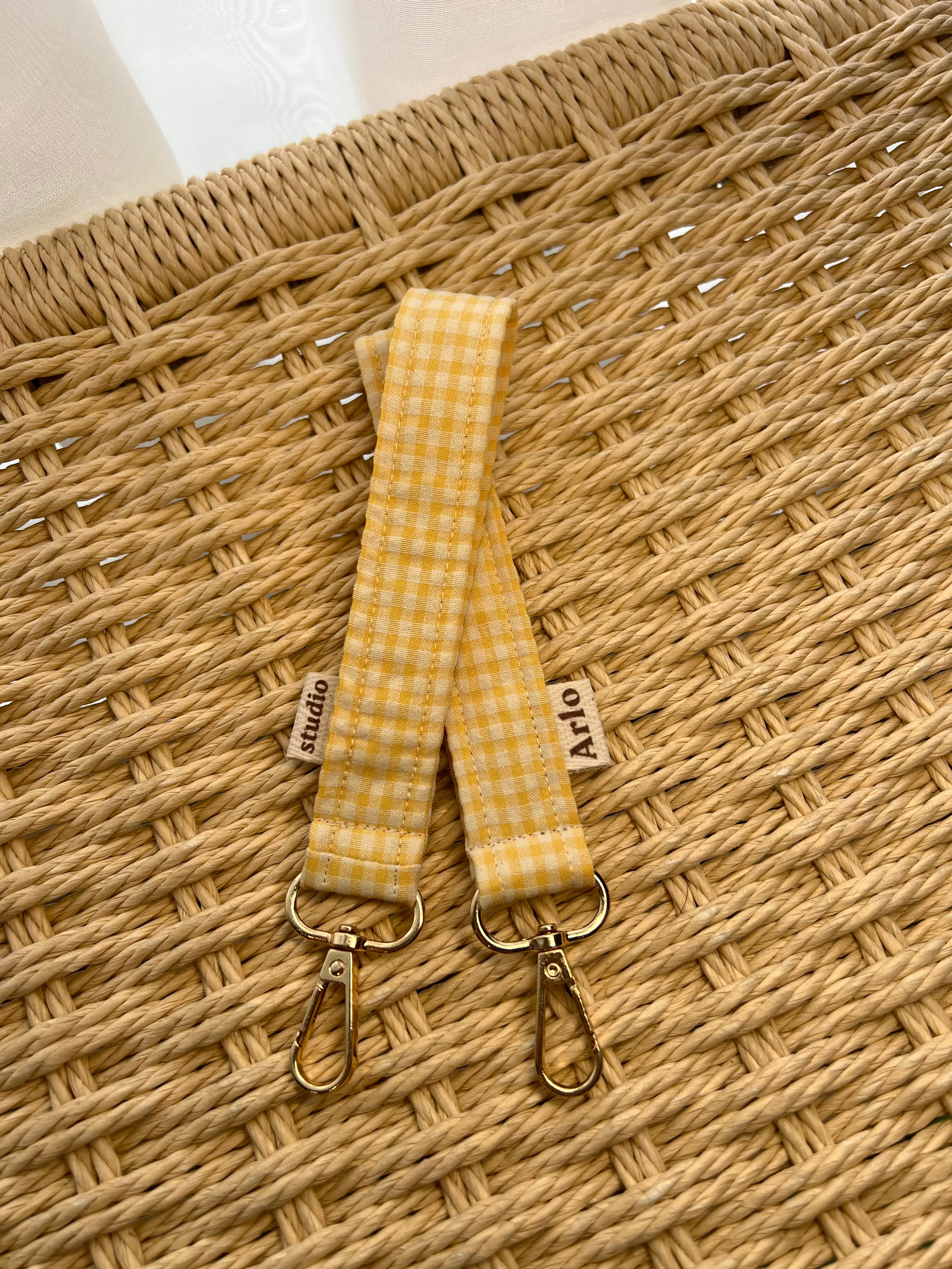 Gingham Essentials Key Fob - Raspberry Lemonade