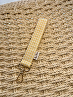 Gingham Essentials Key Fob - Raspberry Lemonade