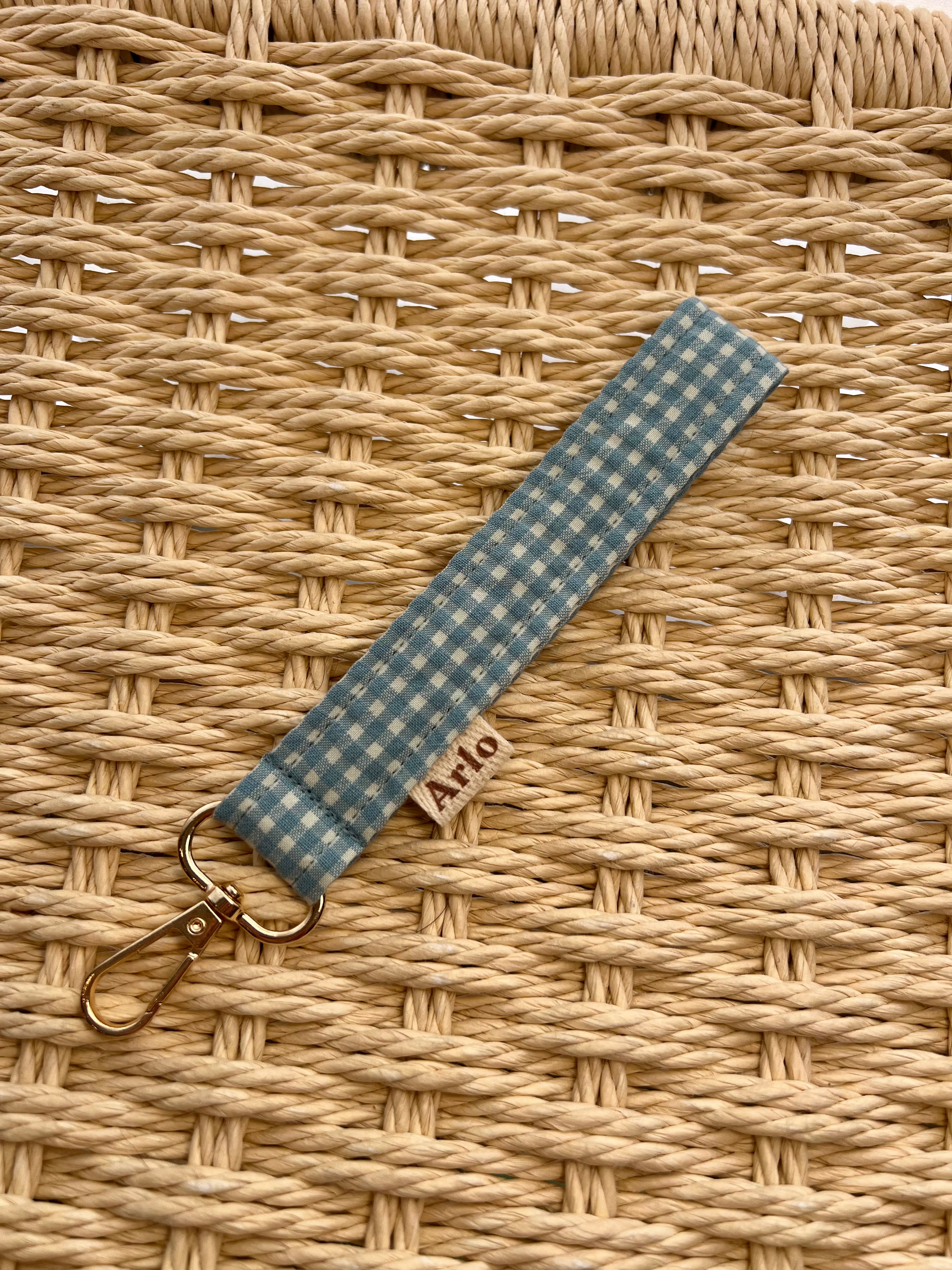 Gingham Essentials Key Fob - Blueberry Pie