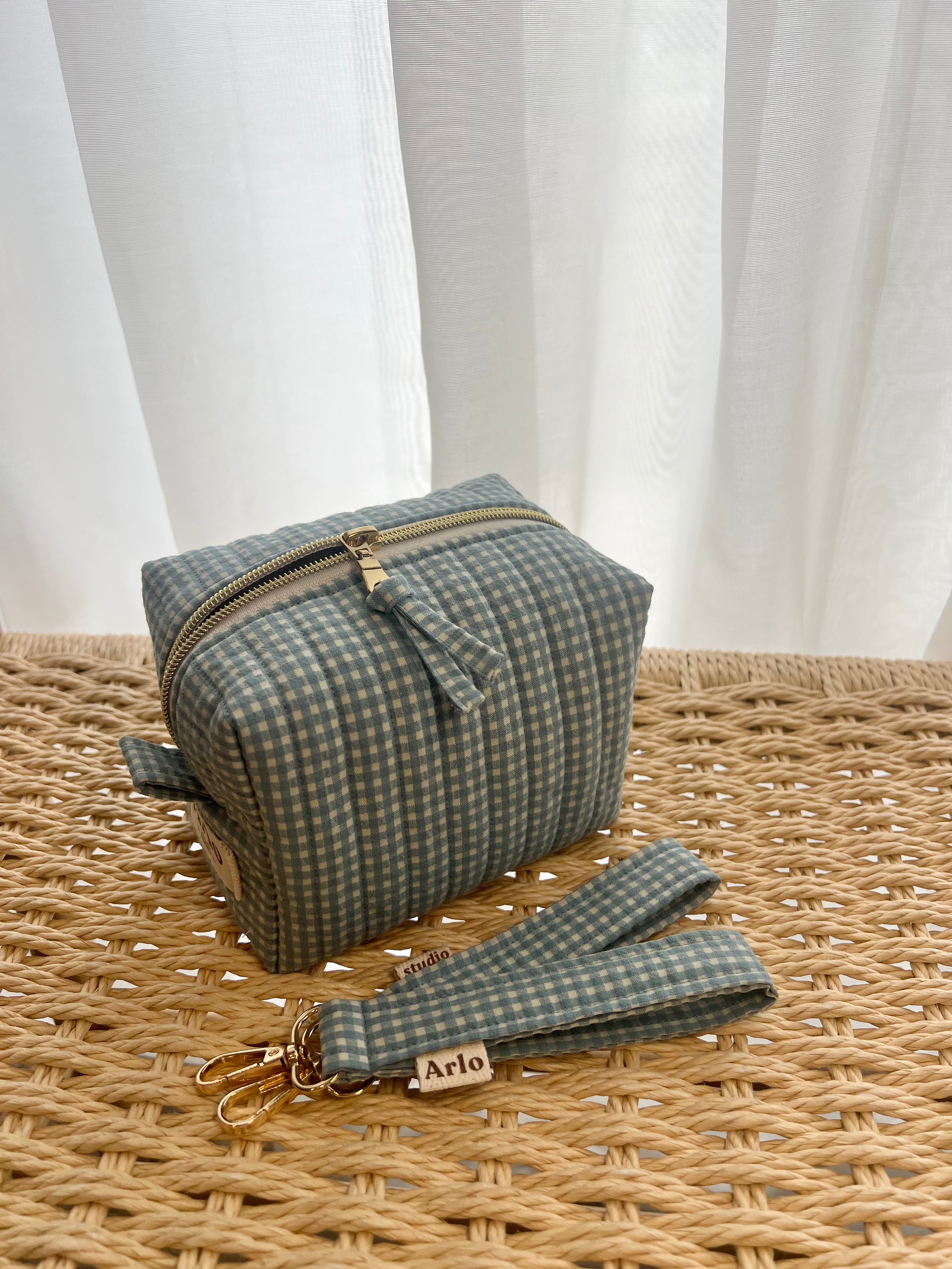 Gingham Essentials Key Fob - Blueberry Pie